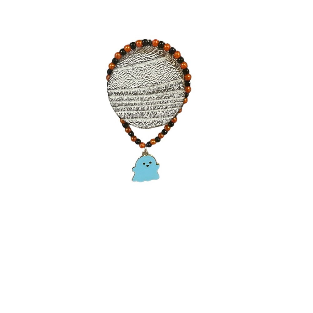 Teal Ghost Halloween Bracelet